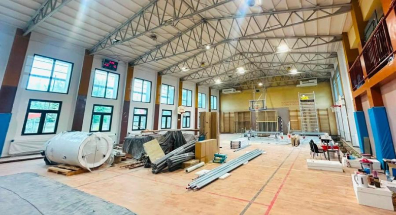 Trwa modernizacja sali gimnastycznej SP nr 4 w Ziębicach