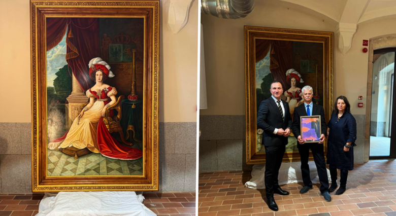 Monumentalny portret Marianny Orańskiej powrócił do Kamieńca Ząbkowickiego