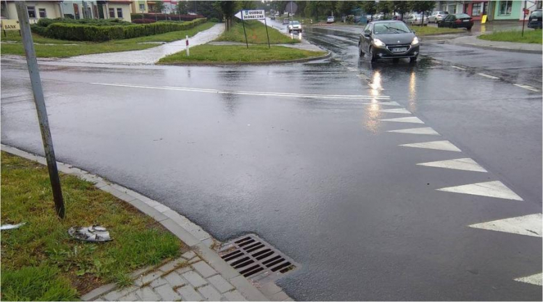 Ulica Jasna na wysokości banku