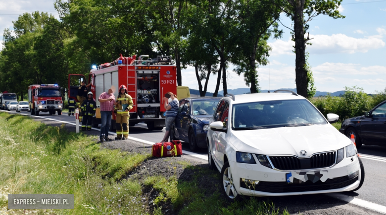 Zderzenie pojazdów na drodze krajowej nr 8