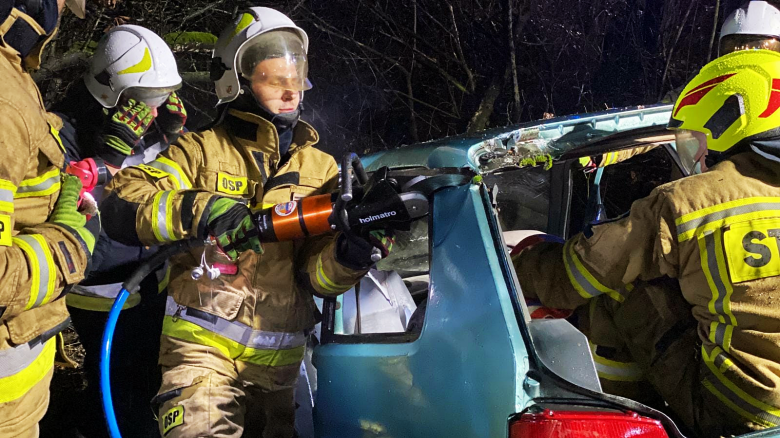 Ćwiczenia strażaków-ochotników w Krzelkowie