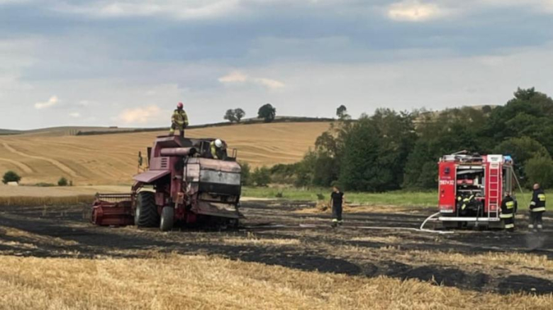 	W Grodziszczu spłonął kombajn