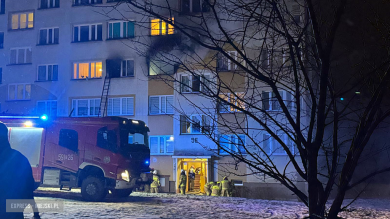 Pożar mieszkania w budynku wielorodzinnym na ul. Jasnej