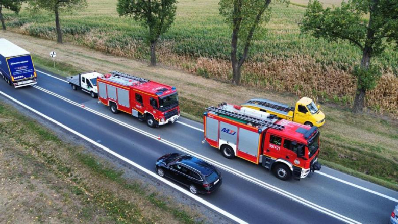 Zderzenie opla i forda między Braszowicami a Ząbkowicami Śląskimi