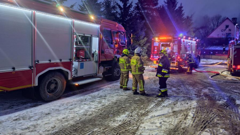 Pożar budynku gospodarczego w Kluczowej