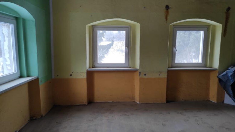 Świetlica wiejska w Cienkowicach w trakcie prac remontowych