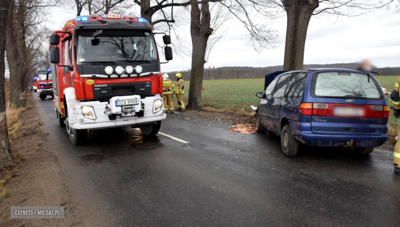 Kolizja na DW 390 między Kamieńcem Ząbkowickim a Sosnową