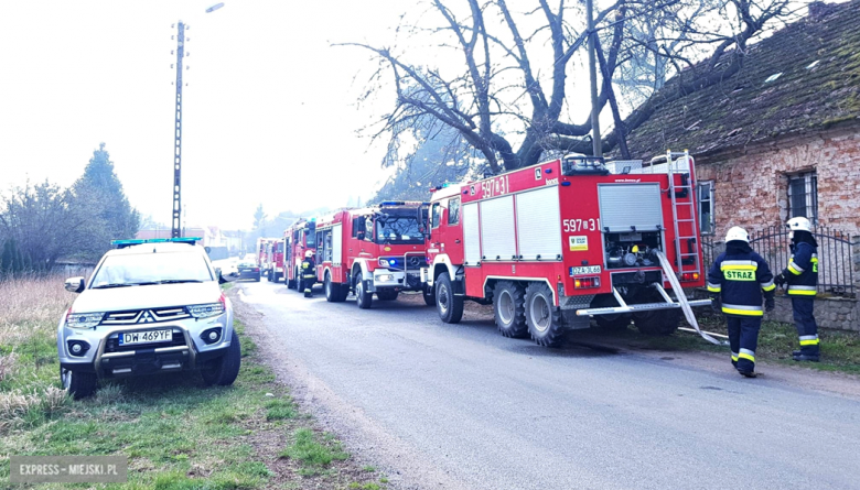 Pożar zabudowań gospodarczych w Zwróconej