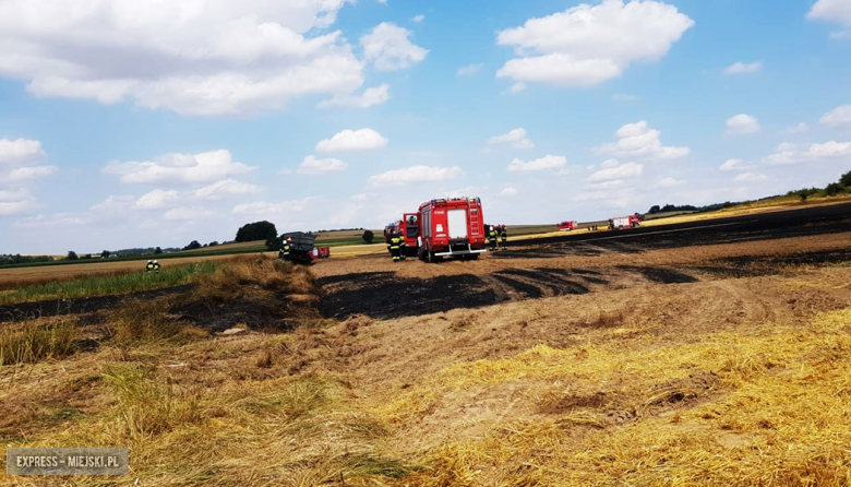 Pożar zboża i ścierniska między Kozińcem a Przedborową