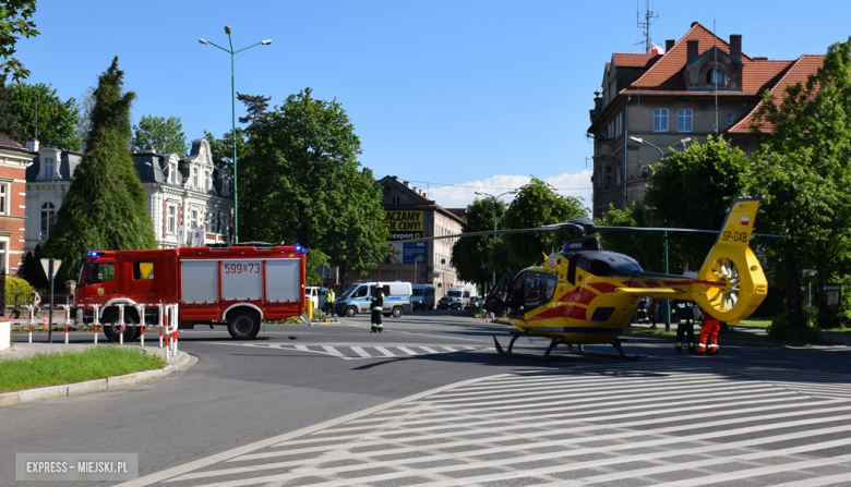 Helikopter LPR lądował na skrzyżowaniu ul. 1 Maja z Legnicką