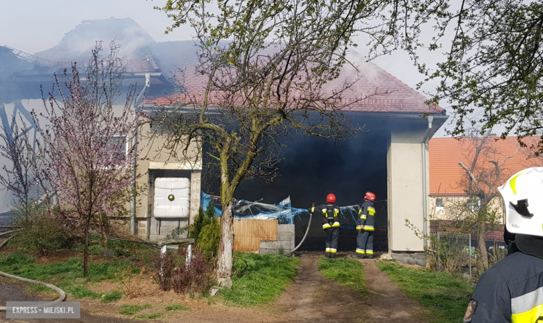 Pożar zabudowań gospodarczych w Zwróconej