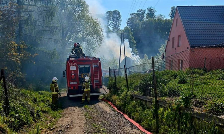 Pożar domu jednorodzinnego w Muszkowicach