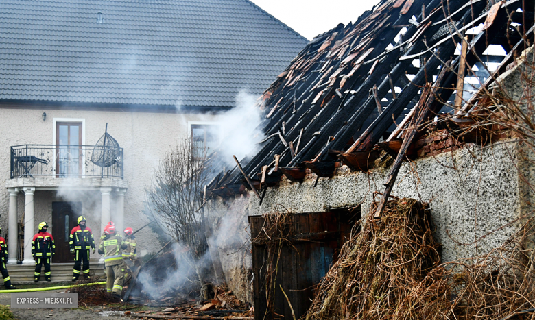 Pożar budynku gospodarczego w Braszowicach