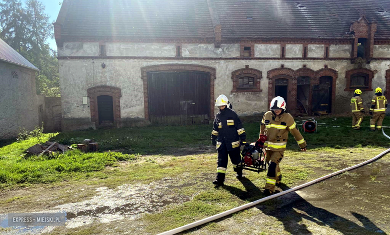 Pożar stodoły w Sieroszowie