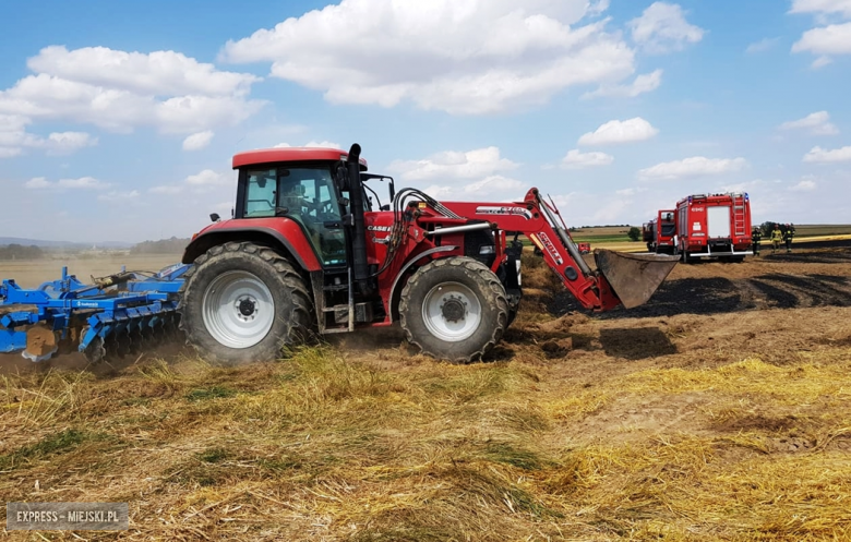 Pożar zboża i ścierniska między Kozińcem a Przedborową