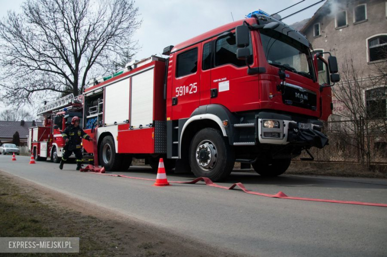 Pożar opuszczonego budynku