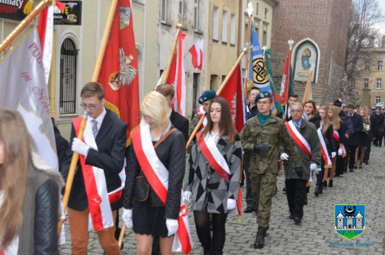 97. rocznica odzyskania Niepodległości przez Polskę. Uroczystości w Ząbkowicach Śląskich