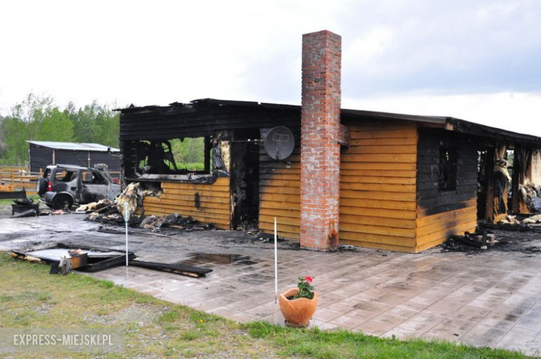 Pożar drewnianego domu w Błotnicy