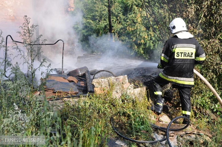 Pożar opuszczonego budynku w Opolnicy