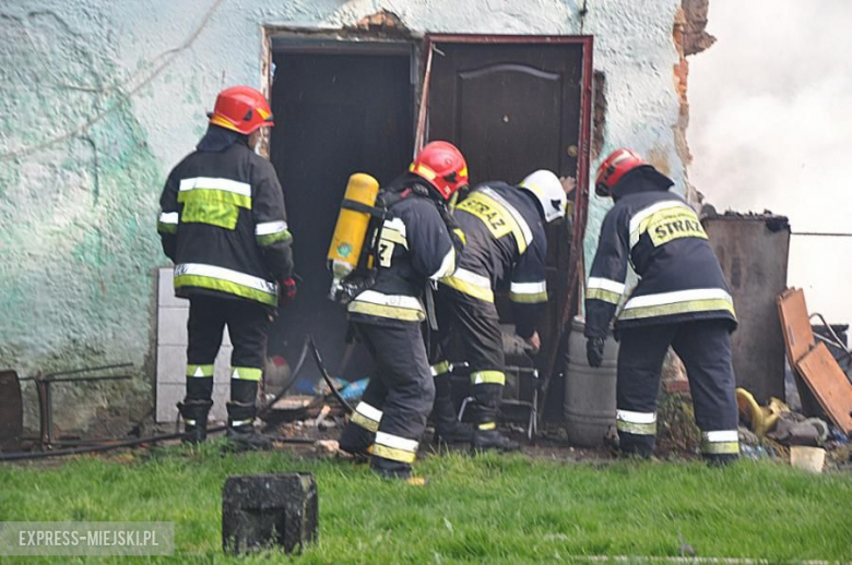 Pożar opuszczonego budynku w Opolnicy