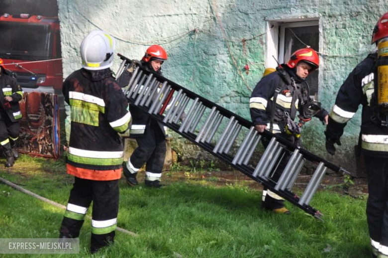 Pożar opuszczonego budynku w Opolnicy