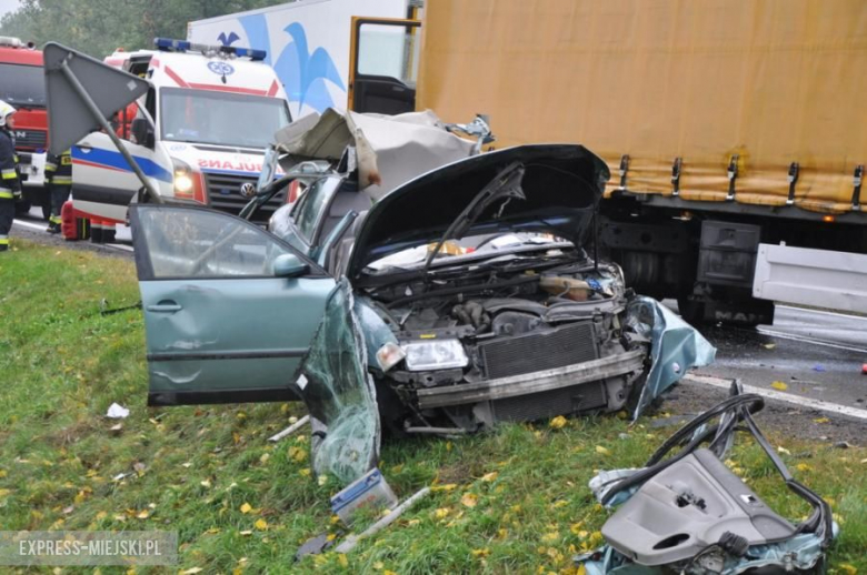 Wypadek na krajowej ósemce. Droga całkowicie zablokowana