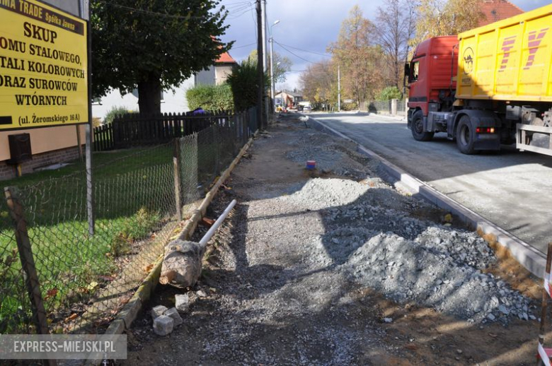 Remont ul. Żeromskiego w Ząbkowicach Śląskich nadal trwa