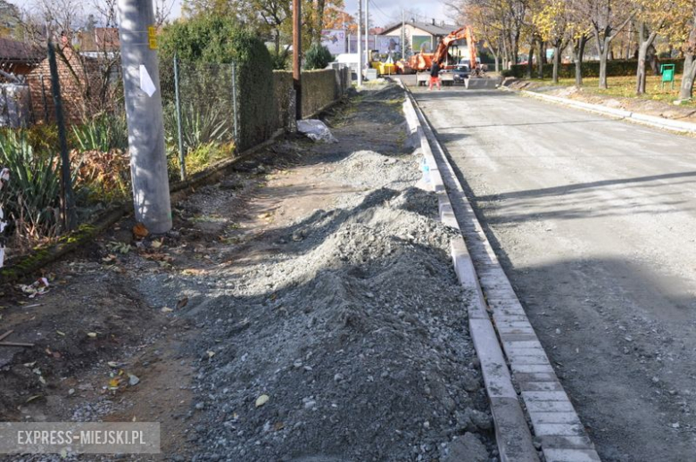 Remont ul. Żeromskiego w Ząbkowicach Śląskich nadal trwa