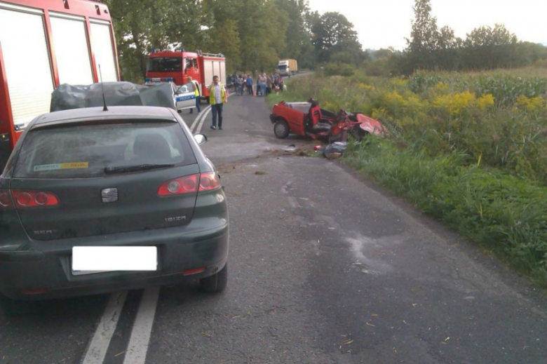 Wypadek na trasie Ziębice - Nowy Dwór