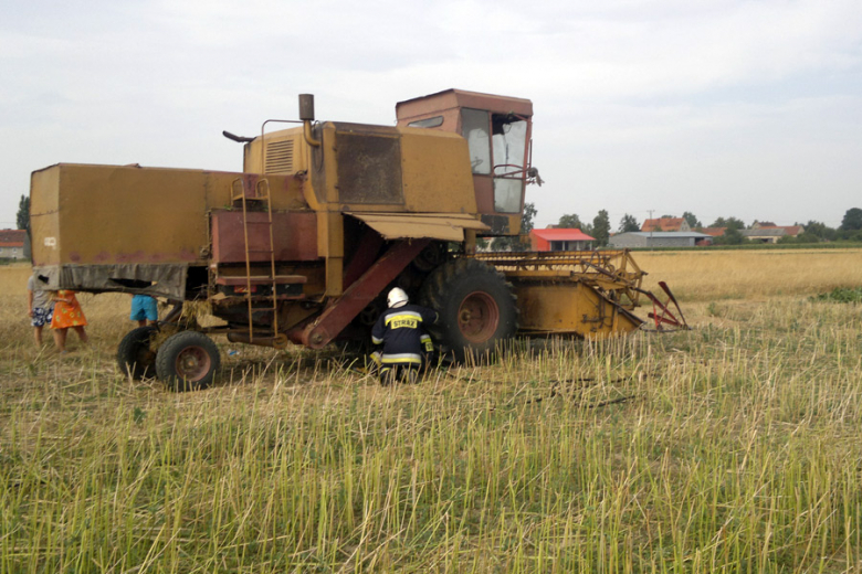 Pożar kombajnu