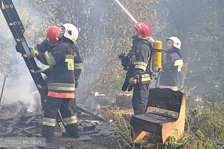 Pożar opuszczonego budynku w Opolnicy