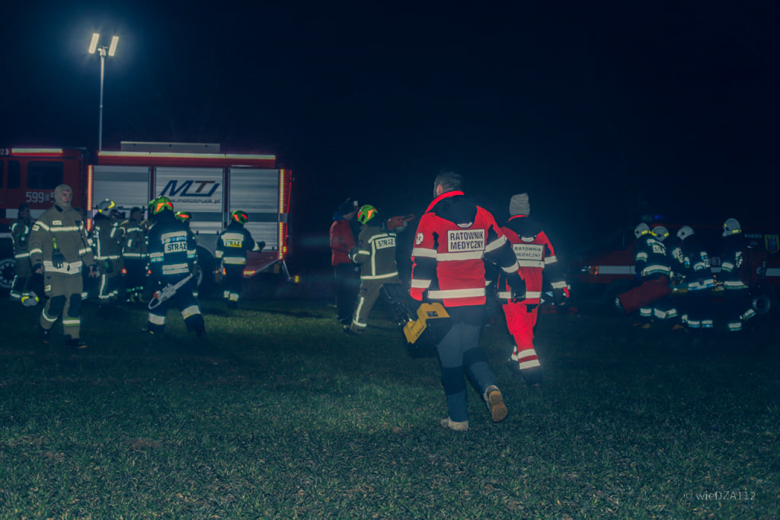 Wypadek podczas wycinki drzew. Kilka osób poszkodowanych [ćwiczenia strażaków]