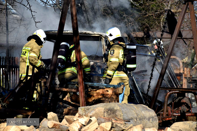 Pożar auta dostawczego w Brzeźnicy