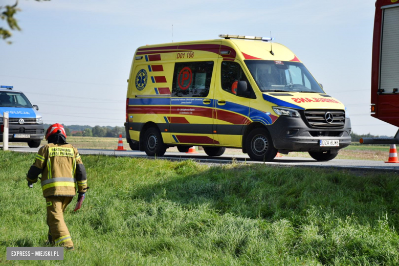 Kierująca skodą zjechała drogi i uderzyła w drzewo