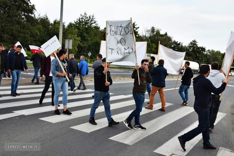 Protest rolników na krajowej ósemce