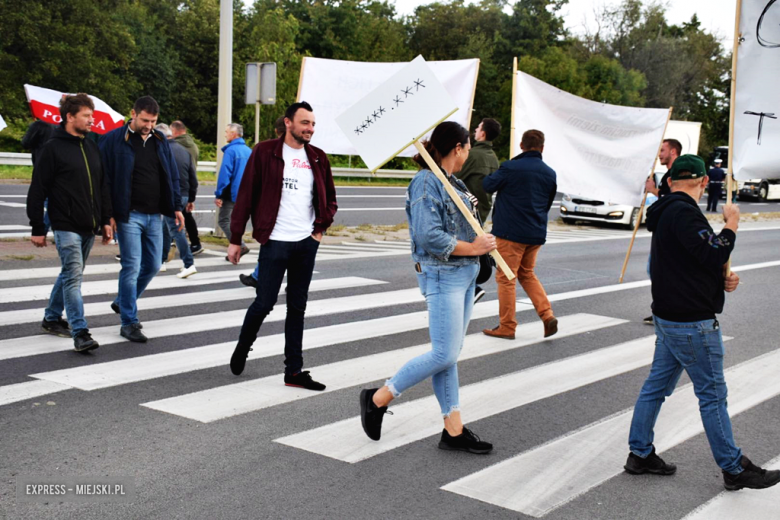 Protest rolników na krajowej ósemce