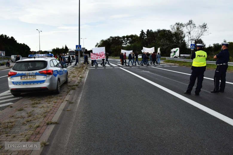 Protest rolników na krajowej ósemce