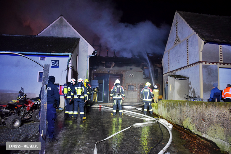 Pożar budynku gospodarczego w Bobolicach