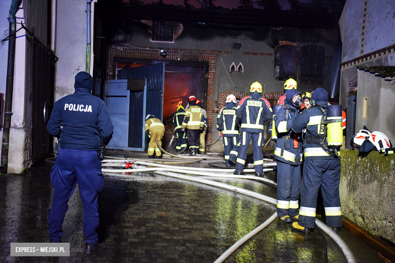 Pożar budynku gospodarczego w Bobolicach