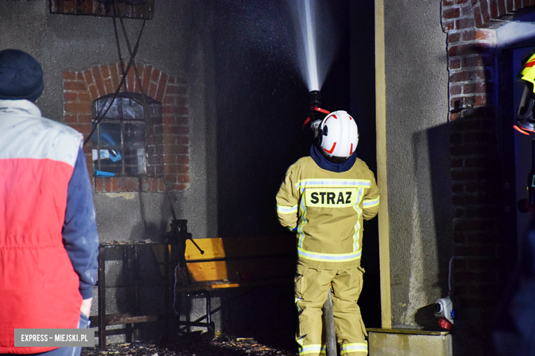 Pożar budynku gospodarczego w Bobolicach