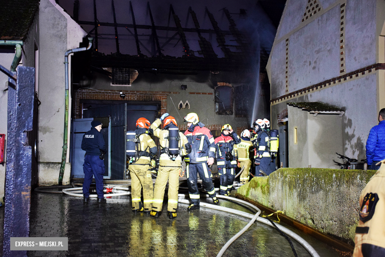 Pożar budynku gospodarczego w Bobolicach