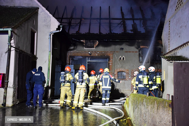 Pożar budynku gospodarczego w Bobolicach