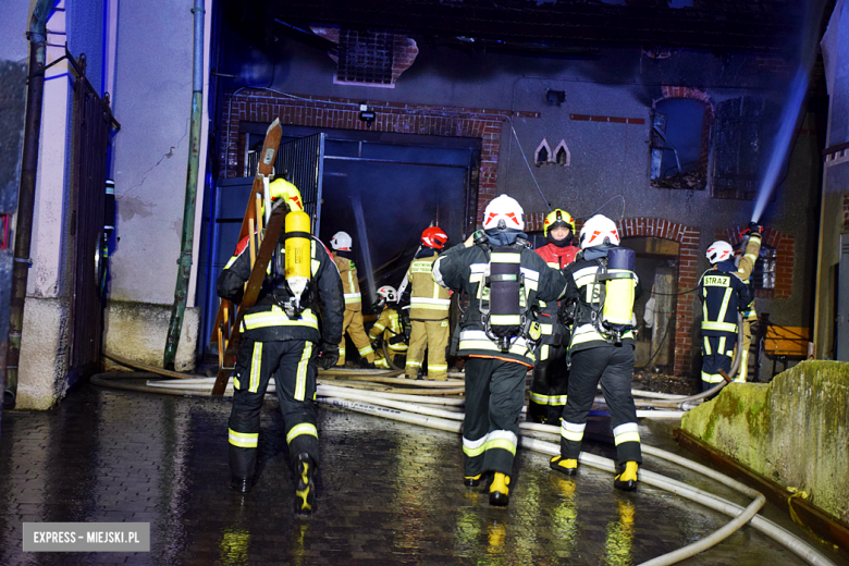 Pożar budynku gospodarczego w Bobolicach