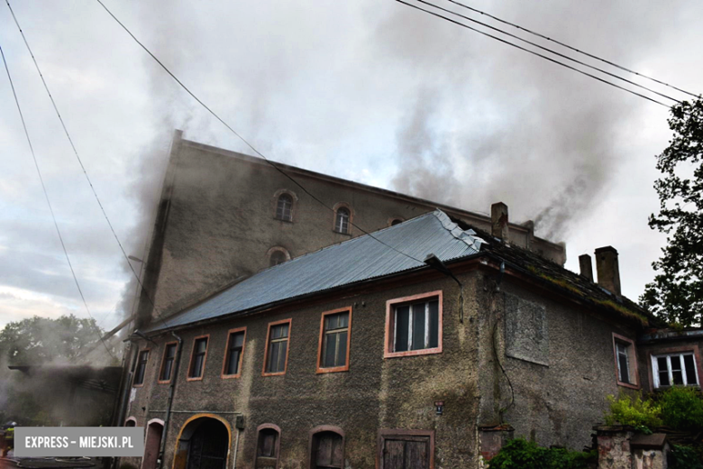 Pożar młyna zbożowego w Przyłęku