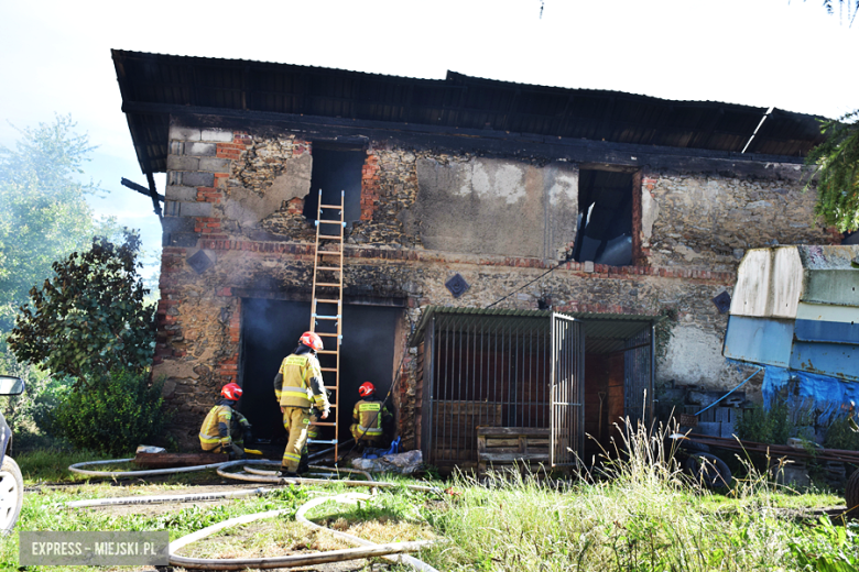 Pożar stodoły w Grodziszczu. Na miejscu interweniuje kilkanaście zastępów straży pożarnej