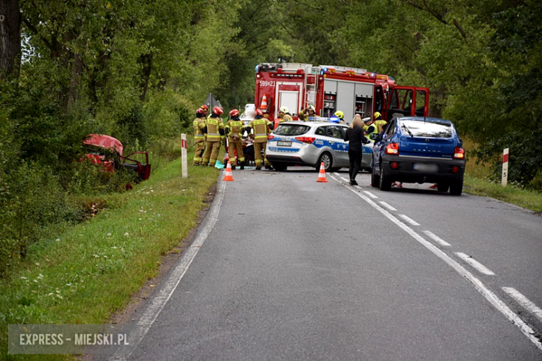 Seat w rowie między Kamieńcem Ząbkowickim a Strąkową. Droga zablokowana