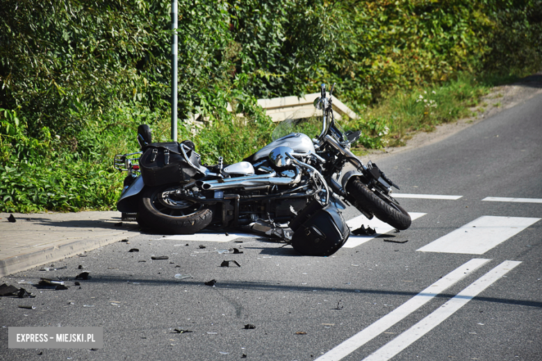 Zderzenie motocykla i osobówki między Kamieńcem Ząbkowickim a Złotym Stokiem 