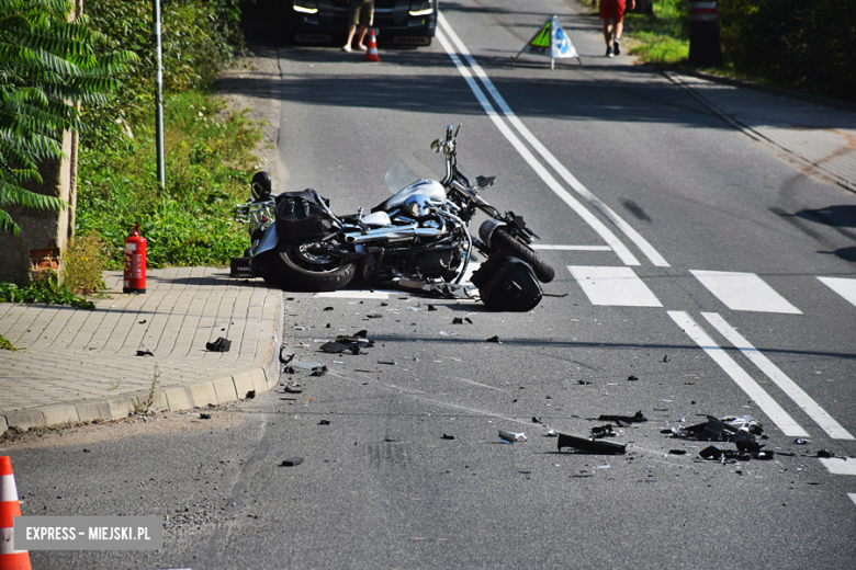 Zderzenie motocykla i osobówki między Kamieńcem Ząbkowickim a Złotym Stokiem 