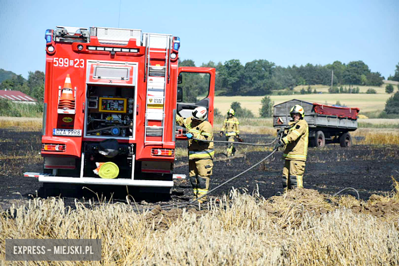 Pożar ścierniska w Sosnowej. Interweniowało kilka jednostek straży pożarnej