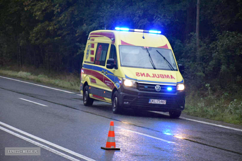 Zderzenie porsche z samochodem ciężarowym na krajowej ósemce